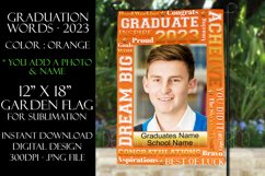 Graduation Words - 2023 Orange 12x18 Garden Flag Sublimation Product Image 1