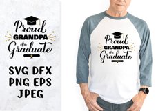 Proud grandpa of a graduate SVG. Graduation family design Product Image 1