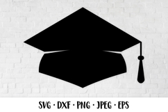 Graduation hat SVG cut file. Academic cap with tassel Product Image 1