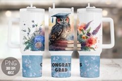 Graduation Owl 40 oz Sublimation Tumbler Design Product Image 1