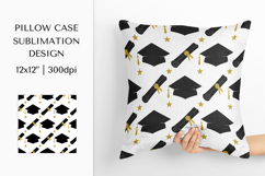 Graduation Hats Pillow Case Sublimation Design PNG 003 Product Image 1