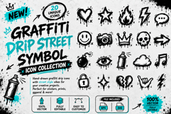 Graffiti Drip Street Symbol Vector Icon Collection Product Image 1
