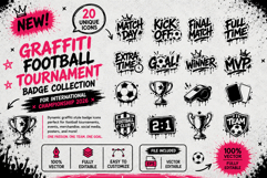 Graffiti Football Tournament Badge Collection Product Image 1