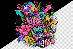 Graffiti tumbler, mug wrap, clipart sublimation design Product Image 2