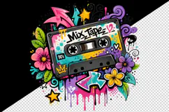 Graffiti tumbler, mug wrap, clipart sublimation design Product Image 2
