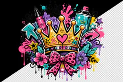 Graffiti tumbler, mug wrap, clipart sublimation design Product Image 2