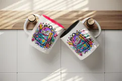 Graffiti tumbler, mug wrap, clipart sublimation design Product Image 3