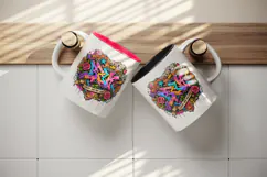 Graffiti tumbler, mug wrap, clipart sublimation design Product Image 3