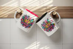 Graffiti tumbler, mug wrap, clipart sublimation design Product Image 3
