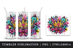 Graffiti tumbler, mug wrap, clipart sublimation design Product Image 4
