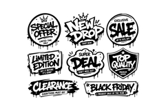 Dripping Street Sale Labels &amp; Urban Marketing Graffiti Promo Product Image 2