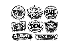 Dripping Street Sale Labels & Urban Marketing Graffiti Promo Product Image 2