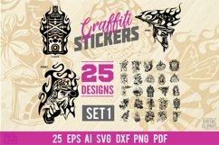 Graffiti Stickers Set 25 SVG, Bundle Graffiti Shirt svg Product Image 1