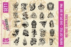 Graffiti Stickers Set 25 SVG, Bundle Graffiti Shirt svg Product Image 2