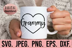 Grammy Heart SVG - Blessed Grammy - Most Loved Grammy Life Product Image 1