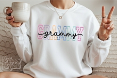 Grammy Varsity Script Pastel SVG PNG - Mothers Day Trendy Product Image 5