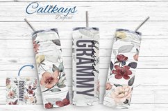 Blessed Grammy 20oz Skinny Tumbler Wrap - Straight Product Image 1