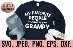My Favorite People Call Me Grampy SVG - Fathers Day SVG Product Image 1