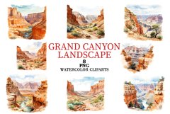 Grand Canyon Watercolor Clipart Product Image 1