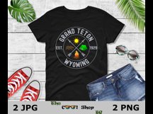 Grand Teton National Park Png, Retro US National Park Shirt Product Image 2