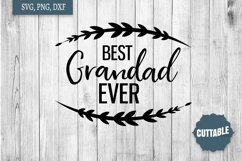 Best Grandad Ever SVG, Grandad cut file, Grandad quote SVG Product Image 1