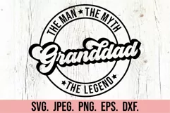 The Man The Myth Granddad SVG - Fathers Day - Best Granddad Product Image 2
