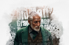 Typography Portrait Watercolor Art photo Effect Product Image 7