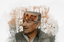 Typography Portrait Watercolor Art photo Effect Product Image 9