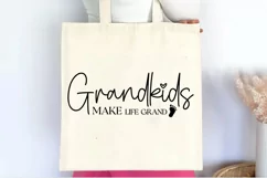 Grandkids make life grand SVG , Grandparents Day SVG Product Image 3