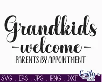 Grandkids Welcome | Funny Grandkids Svg | Funny Door Sign Product Image 2
