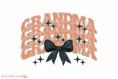 Grandma Black Bow PNG Coquette Halloween SVG T-shirt Design Product Image 2