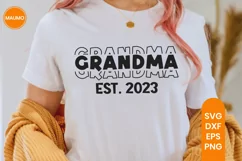 Grandma est 2023 | baby shower | Pregnancy svg quote | New m Product Image 2