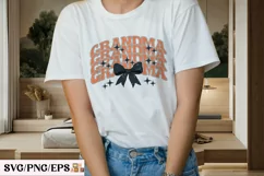Grandma Black Bow PNG Coquette Halloween SVG T-shirt Design Product Image 3