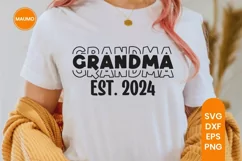 Grandma est 2024 | baby shower, Pregnancy svg quote, New mom Product Image 2