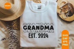 Grandma est 2024 | baby shower, Pregnancy svg quote, New mom Product Image 3