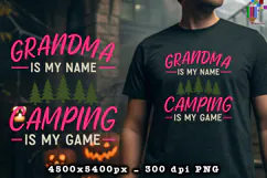 Grandma Camping PNG Funny Outdoor Adventure Quote File
