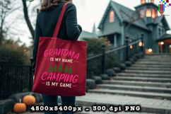 Grandma Camping PNG Funny Outdoor Adventure Quote File