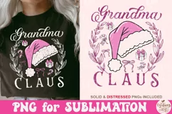 Grandma Claus Png, Christmas Granny Sublimation Design Product Image 2