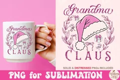 Grandma Claus Png, Christmas Granny Sublimation Design Product Image 3