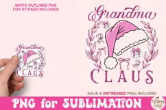 Grandma Claus Png, Christmas Granny Sublimation Design Product Image 4