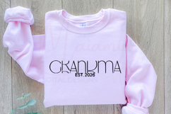 Grandma Est 2026 SVG | New Grandma Gift Design | Pregnancy Product Image 1