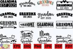 Grandma Est SVG | Grandma Est 2025 SVG | Grandma To Be SVG Product Image 3