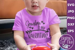 Grandma Is My Valentine | Grandma Valentine Svg File Product Image 1