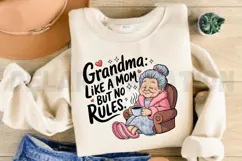 Grandma Like a Mom But No Rules Sublimation PNG Product Image 3