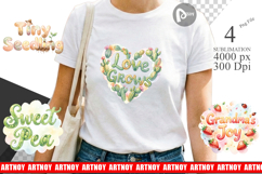 Grandma Little Sprout Sublimation Product Image 1