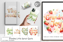 Grandma Little Sprout Digital Paper Product Image 1