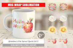 Grandma Little Sprout Mug Wrap Product Image 1