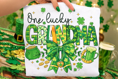 St Patrick's Day One Lucky Grandma PNG, Lucky Grandma PNG Product Image 2
