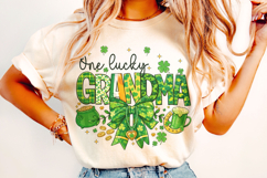 St Patrick's Day One Lucky Grandma PNG, Lucky Grandma PNG Product Image 3