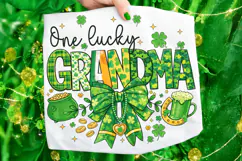 St Patrick's Day One Lucky Grandma PNG, Lucky Grandma PNG Product Image 6